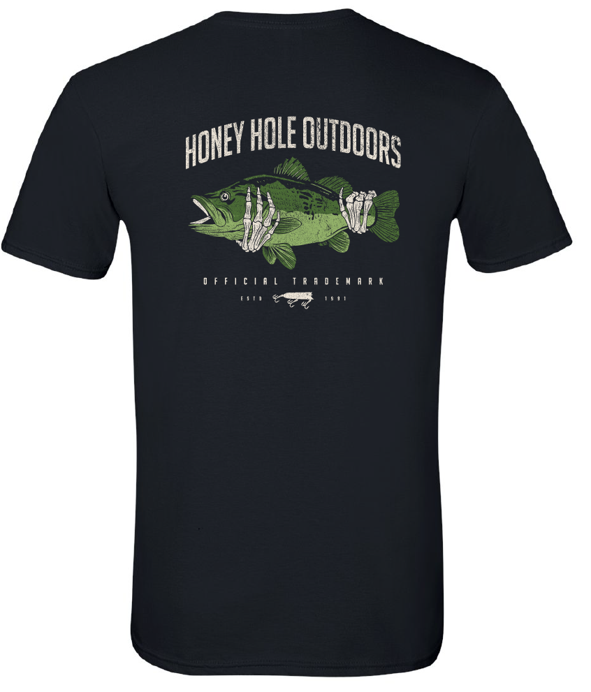 Honey Hole Skelly Bass Short Sleeve Tee – Delta Dawn Gifts