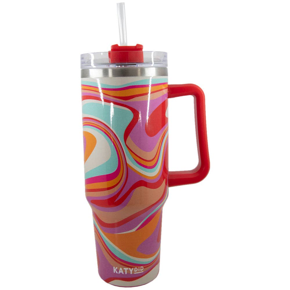 KatyDid Groovy Swirls Tumbler