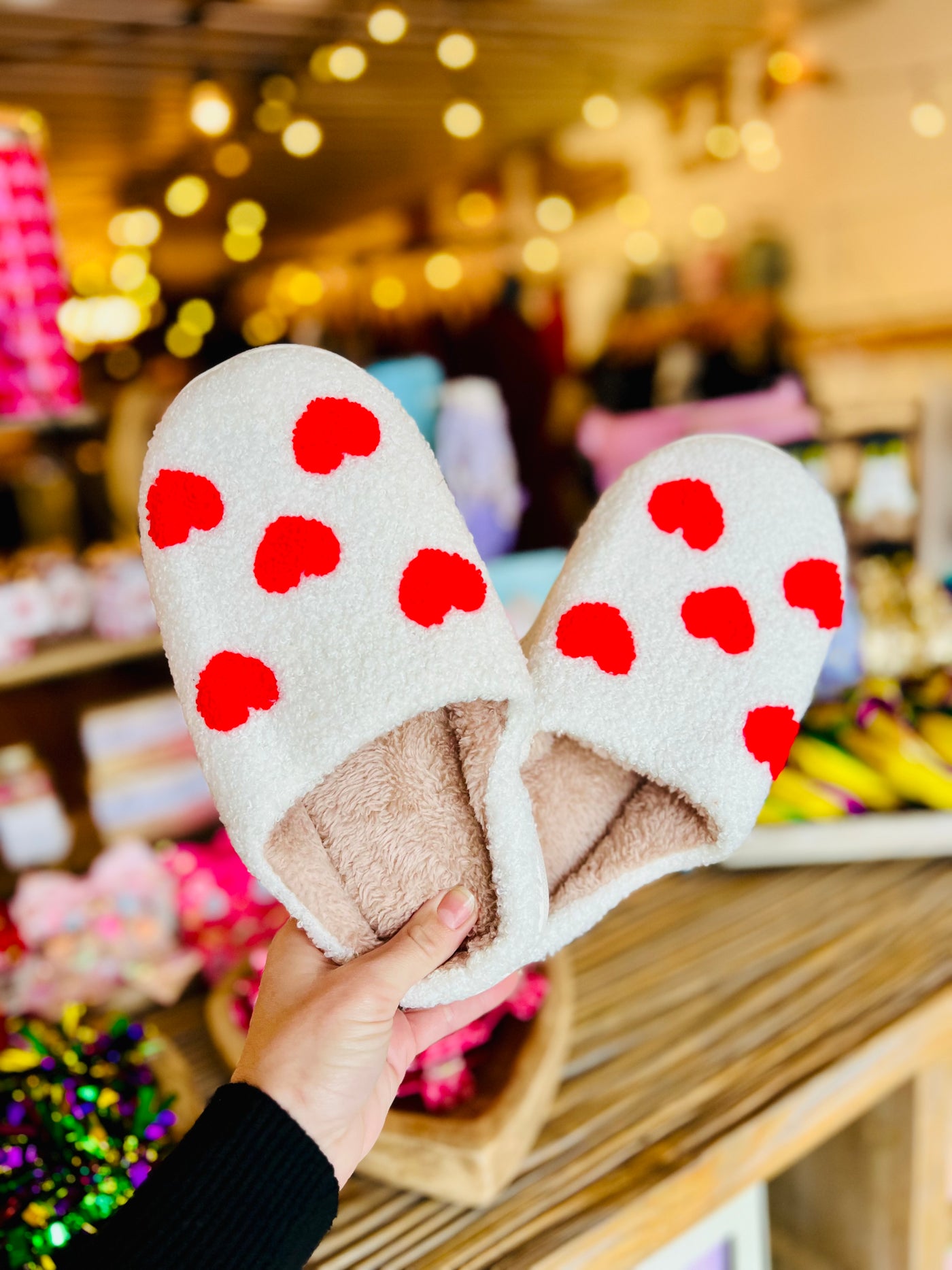 Heart Plush Slippers