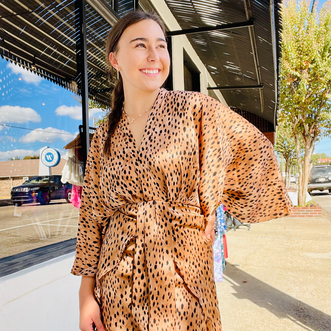 Camel Print Mini Dress