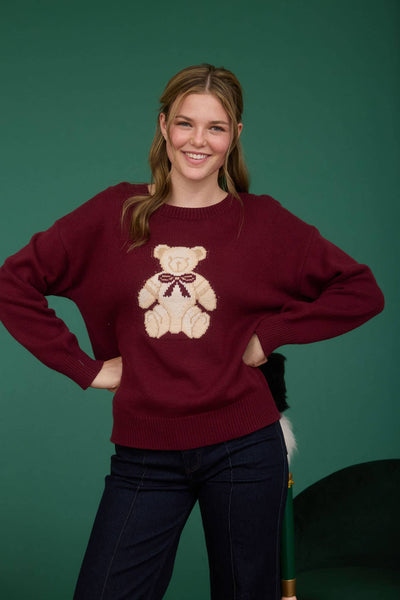 Cream Teddy Jacquard Sweater