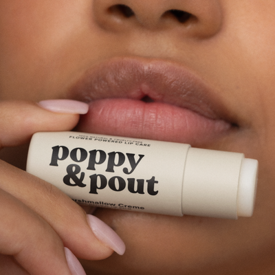 Poppy & Pout Lip Balm: Marshmallow Creme