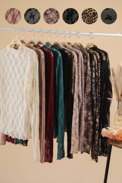 Champagne Rose Sheer Mesh Top