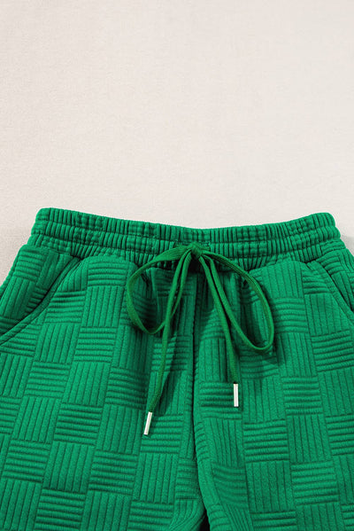 Green Textured Ruffle Set
