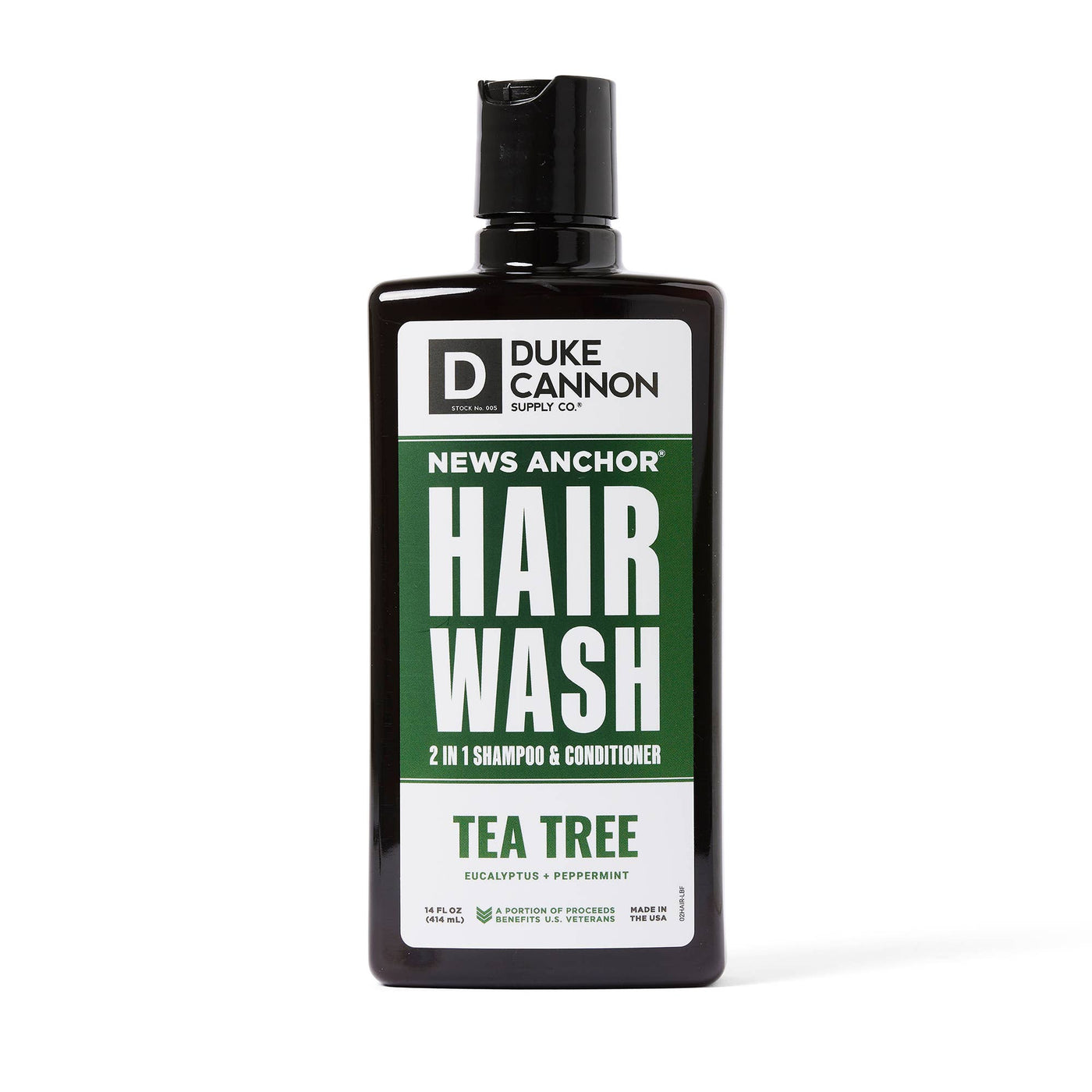 Duke Cannon Tea Tree 2-in-1 Hair Wash Sulfate Free