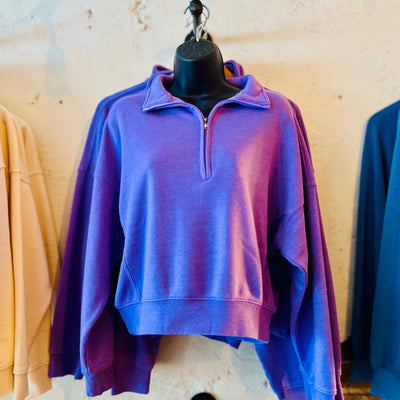 Half Zip Collar Sweatshirt