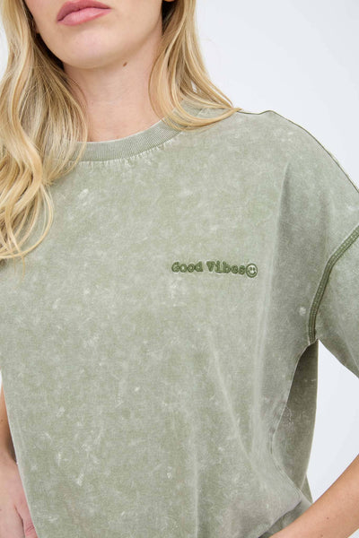 Good Vibes Washed Top
