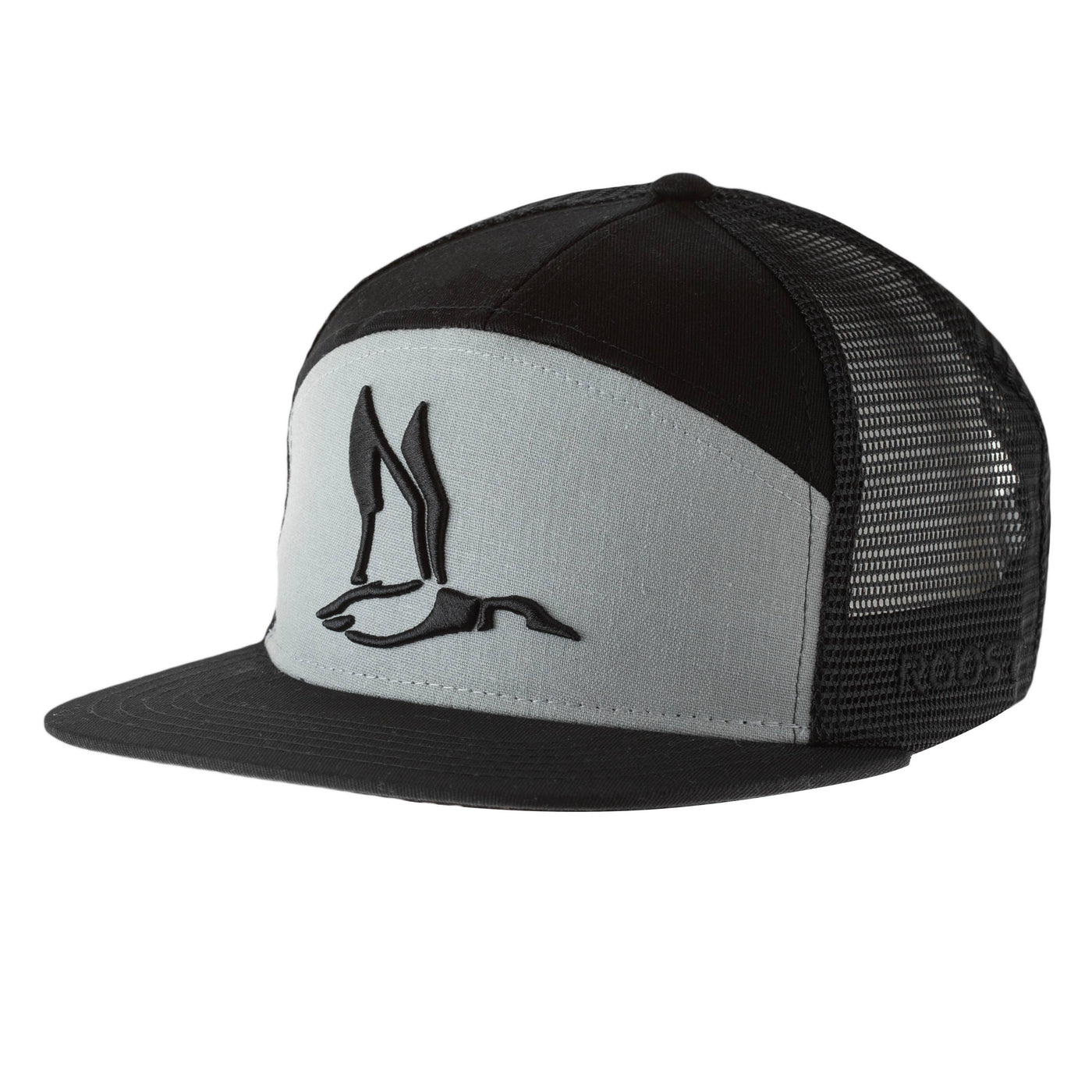 Roost Hi-Profile 3D Puff Duck Hat (RW-112): Grey/Black