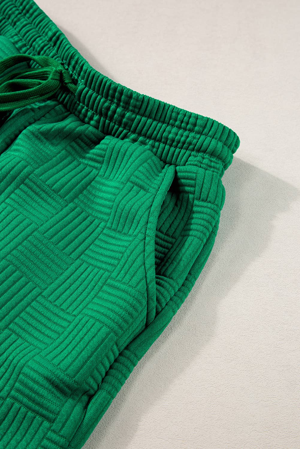 Green Textured Ruffle Set