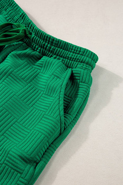 Green Textured Ruffle Set