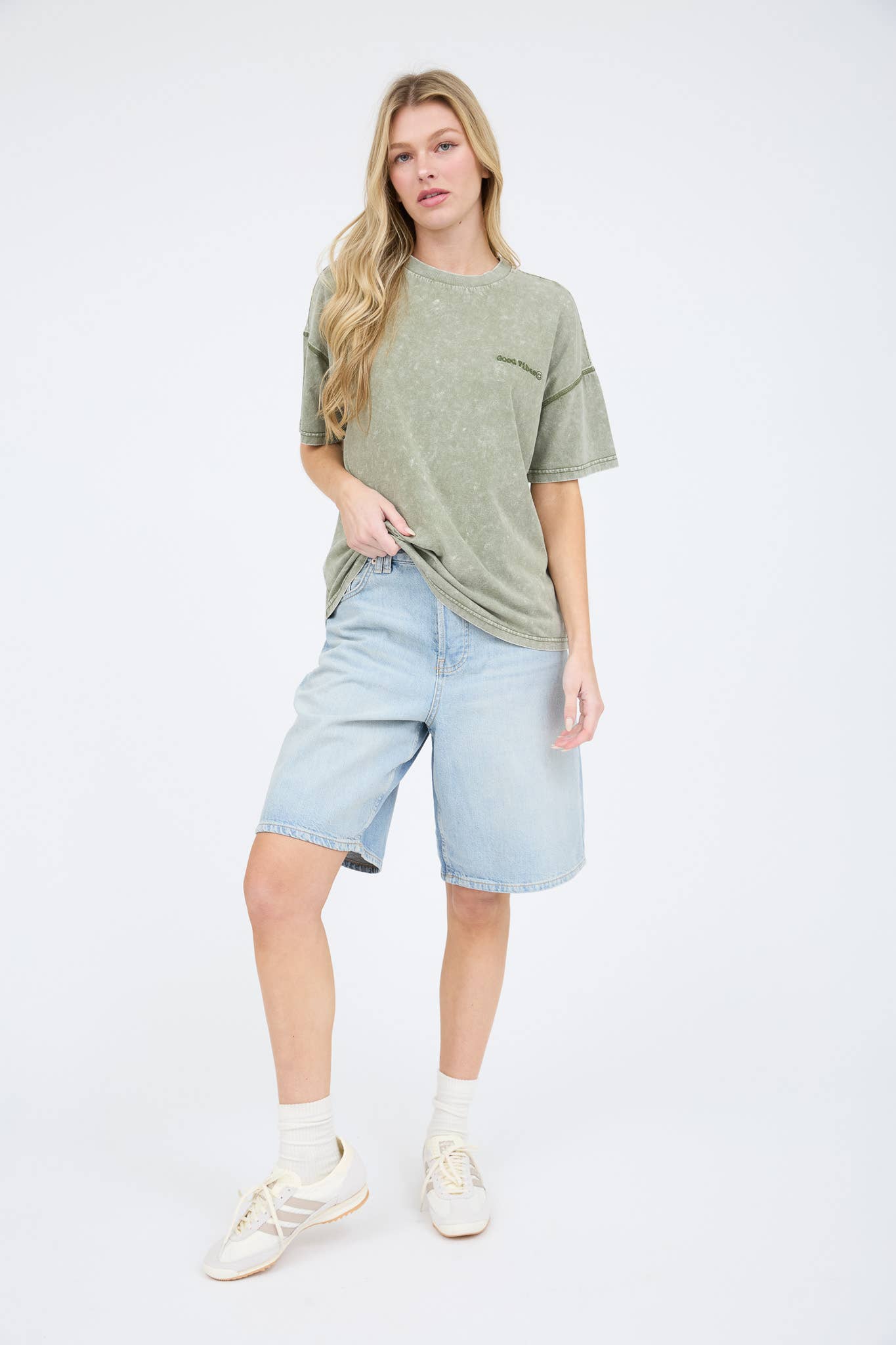 Good Vibes Washed Top