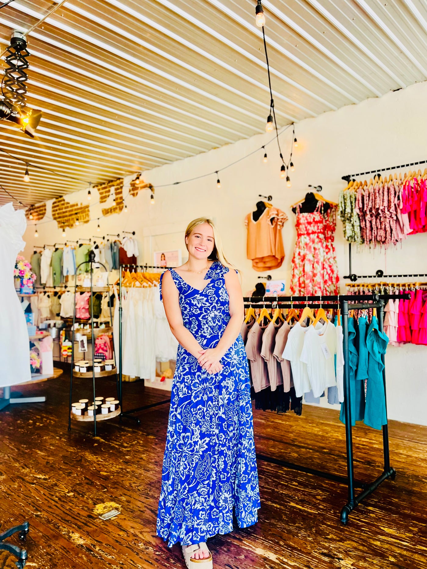 Blue Floral Maxi