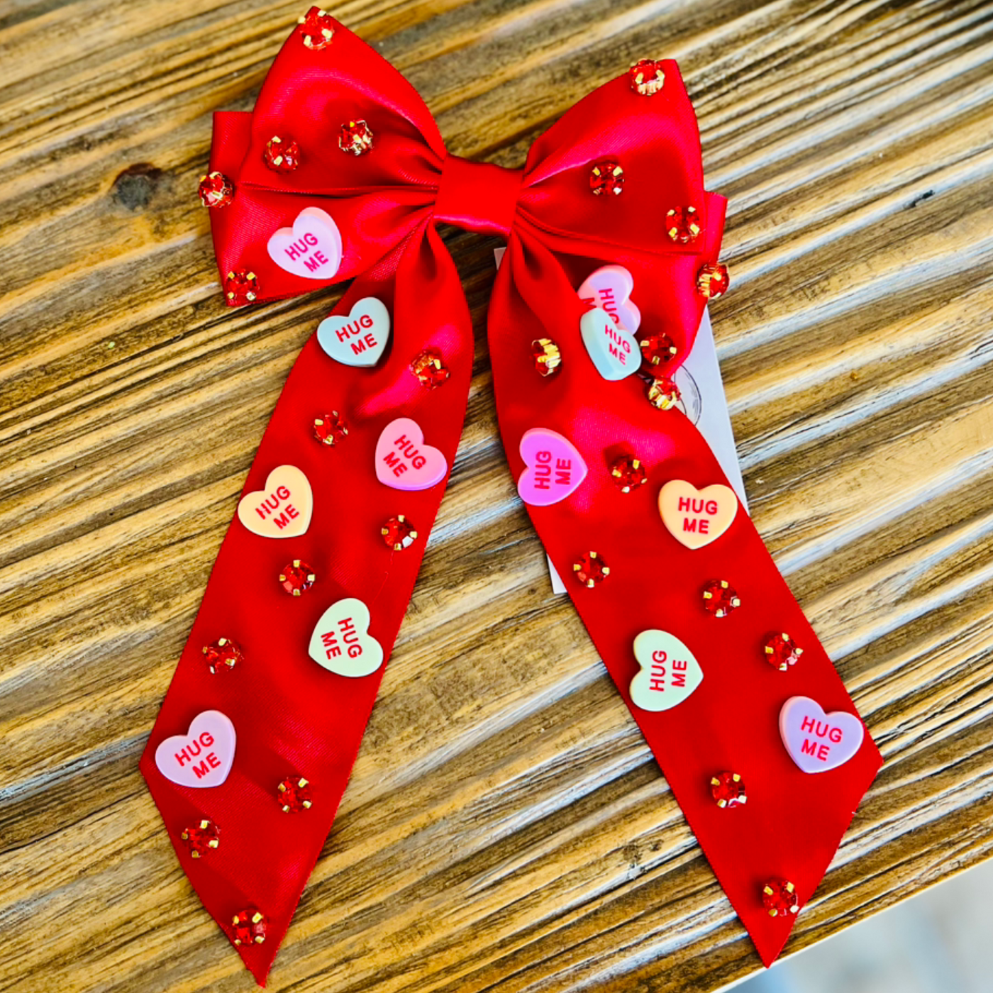 Candy Heart Hair Bow