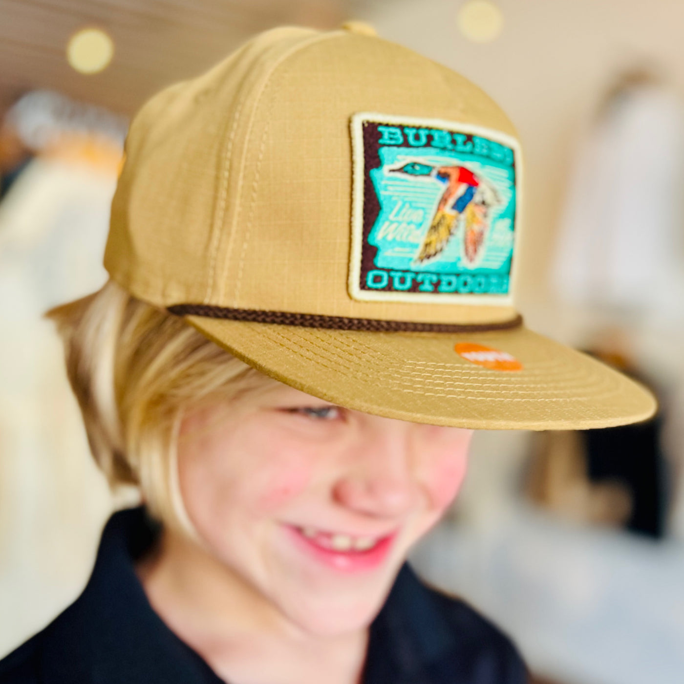 Burlebo Youth - Green Head Patch  Coyote Tan Cap