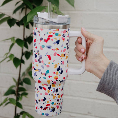 KatyDid Confetti Print Tumbler