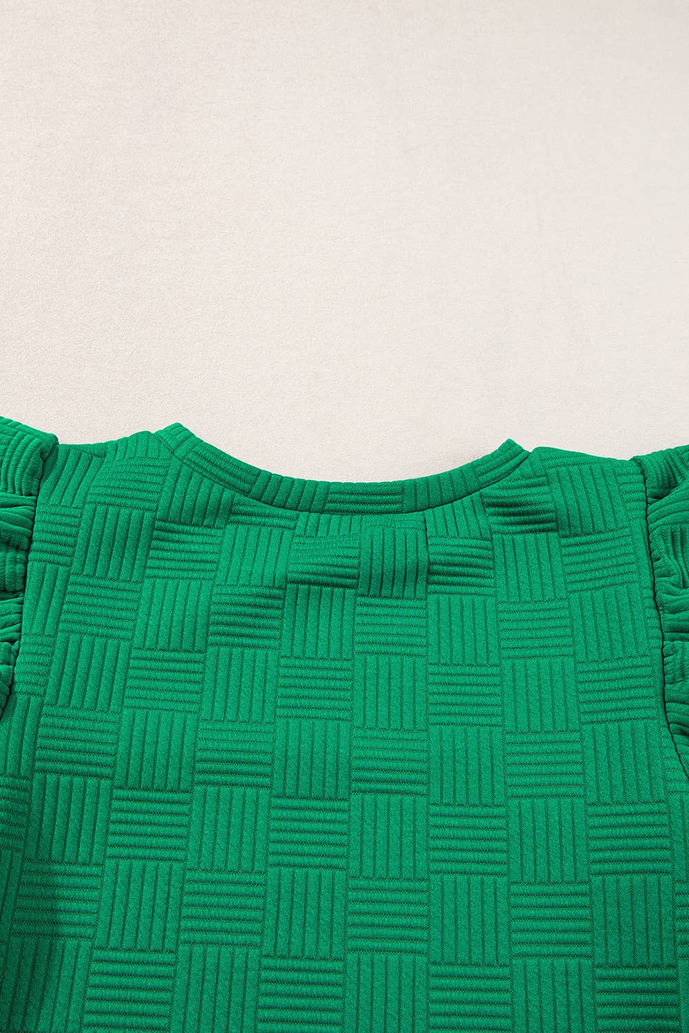 Green Textured Ruffle Set