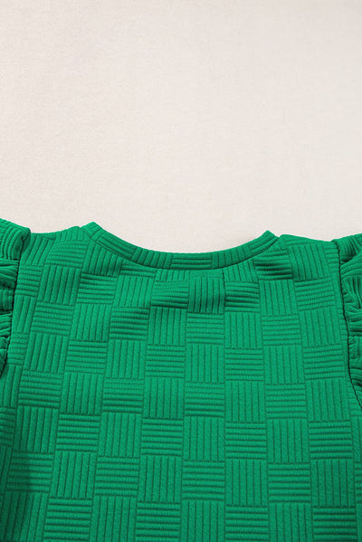 Green Textured Ruffle Set