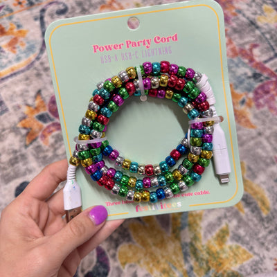 Beaded Phone Chargers USB/USB-C/Lightning: Multi/Star/Heart