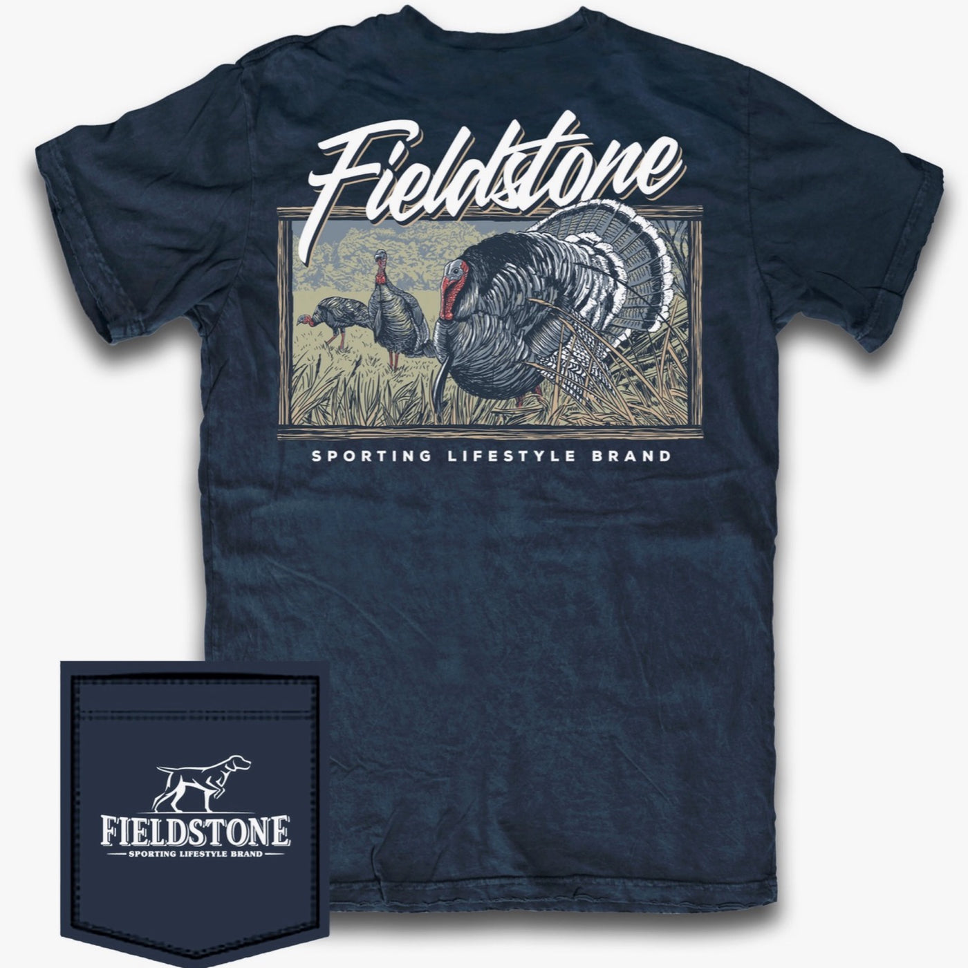 Fieldstone Navy Gobbler Tee