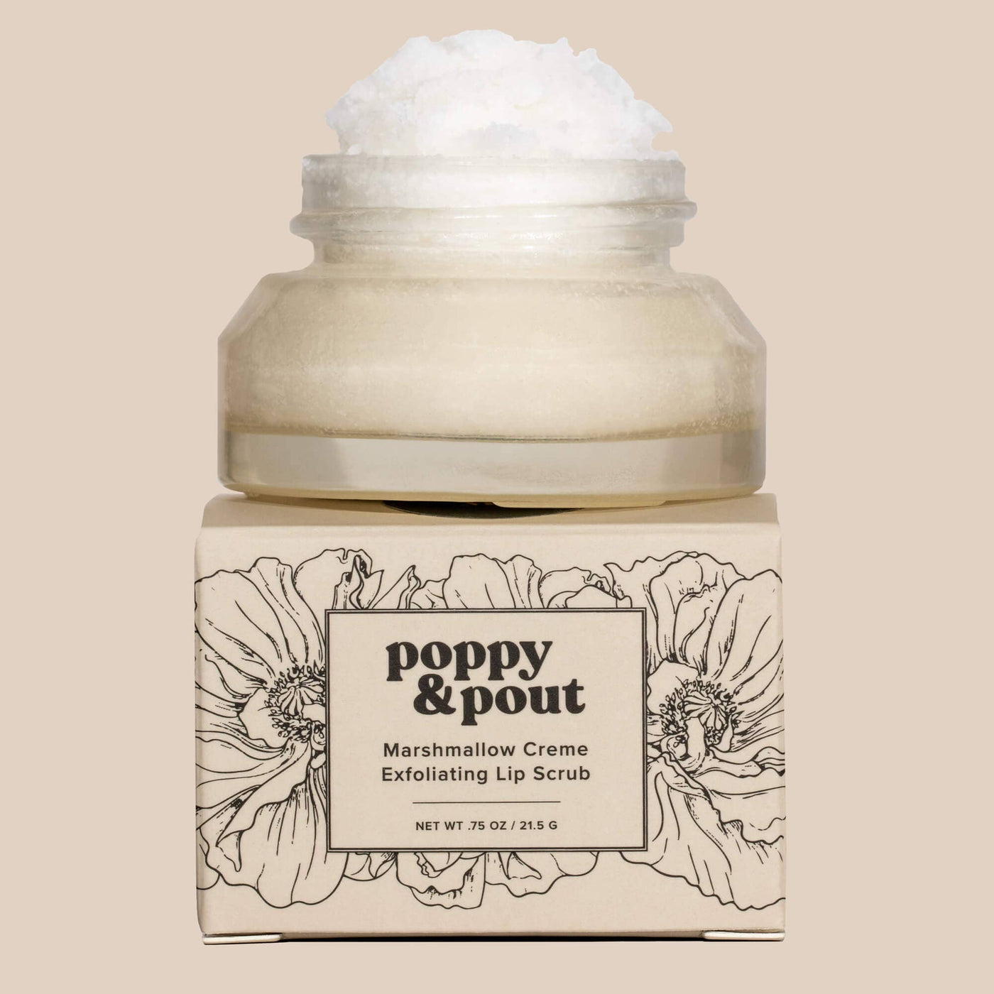Poppy & Pout Lip Scrub: Marshmallow Creme