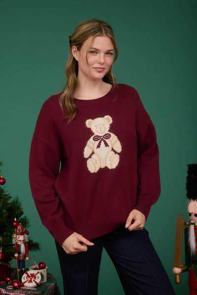 Cream Teddy Jacquard Sweater