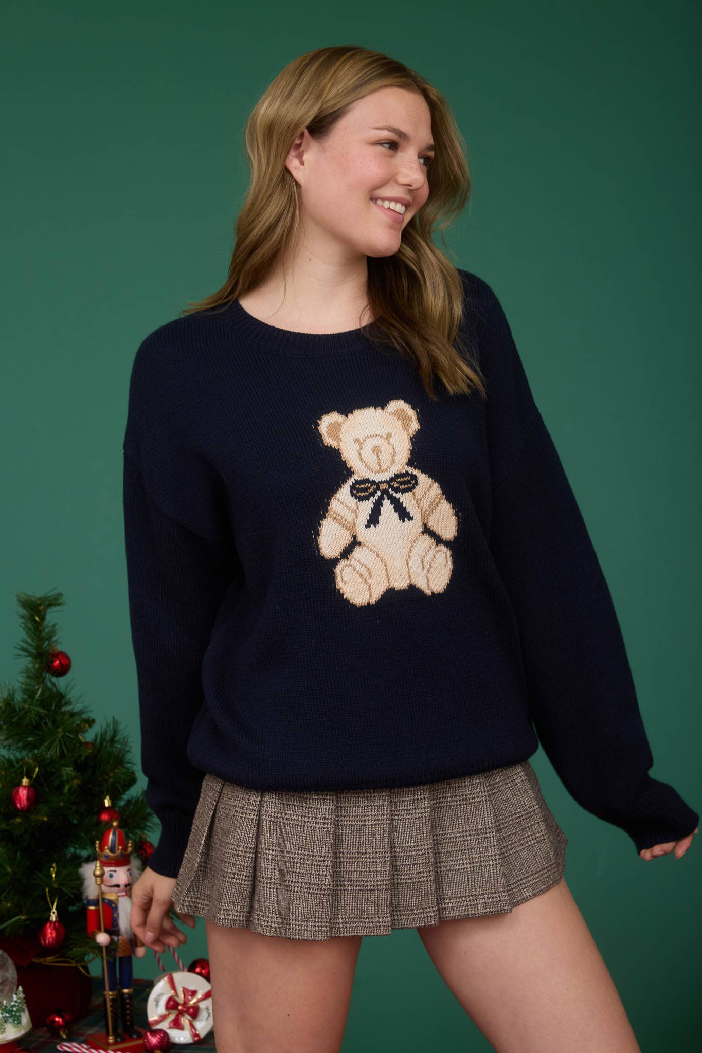 Cream Teddy Jacquard Sweater