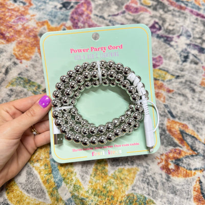 Beaded Phone Chargers USB/USB-C/Lightning: Light Turquoise