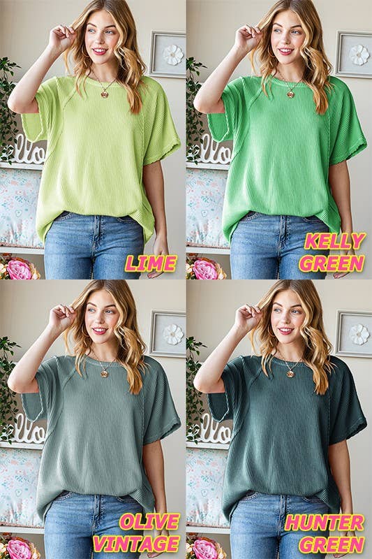 Sage Ribbed Top