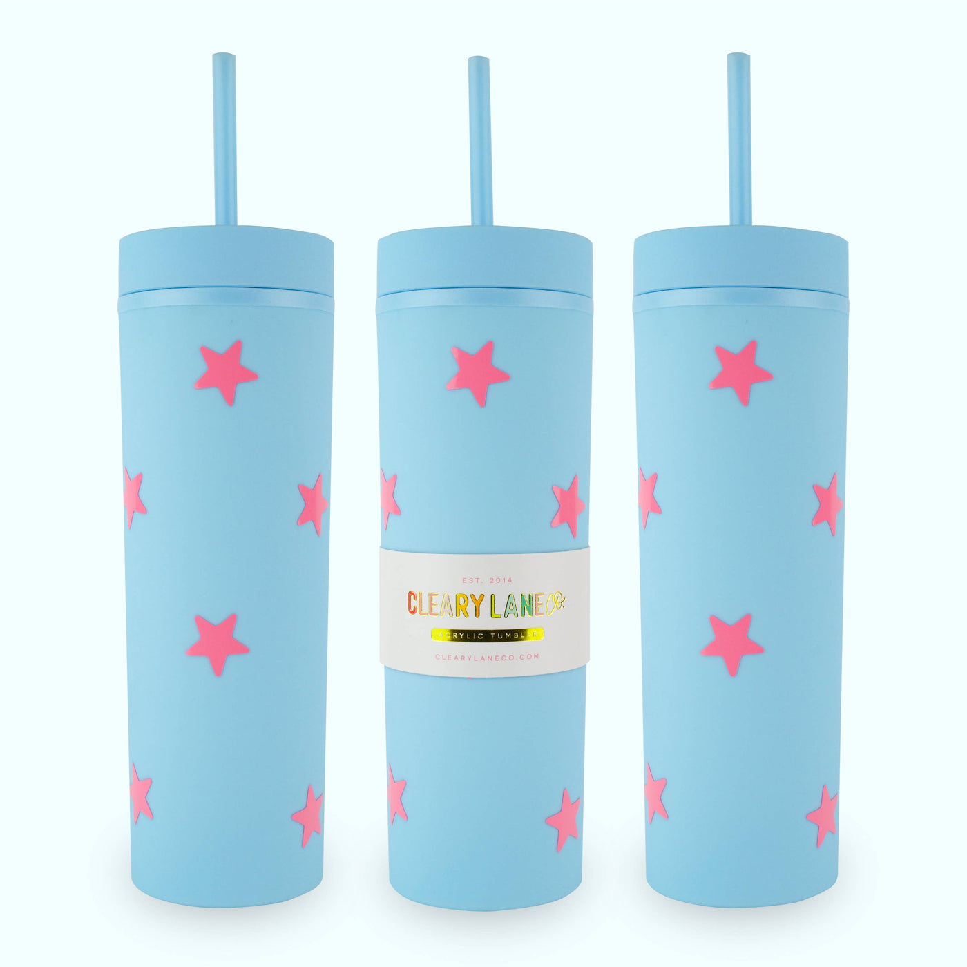 Cleary Lane 16oz Matte Tumbler Cup | Canary Hearts