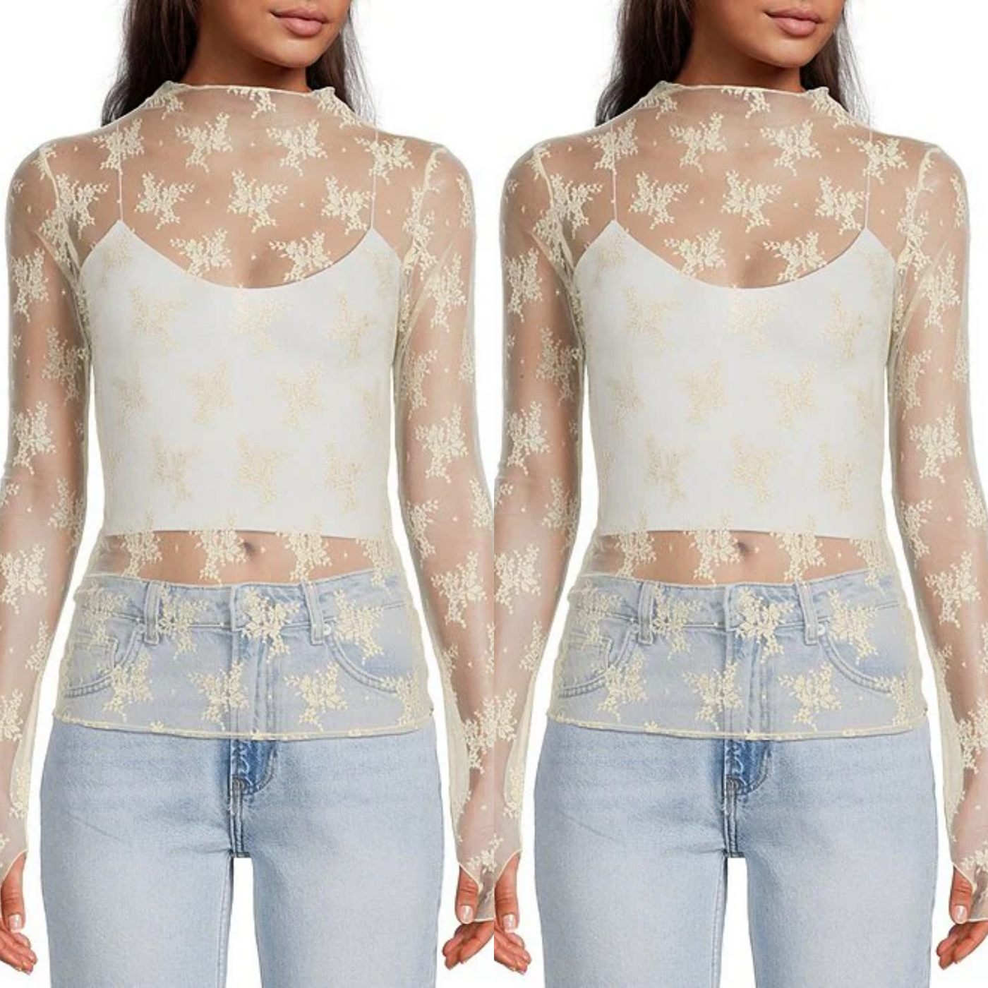 Mesh Lace Boutique Top