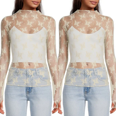 Mesh Lace Boutique Top