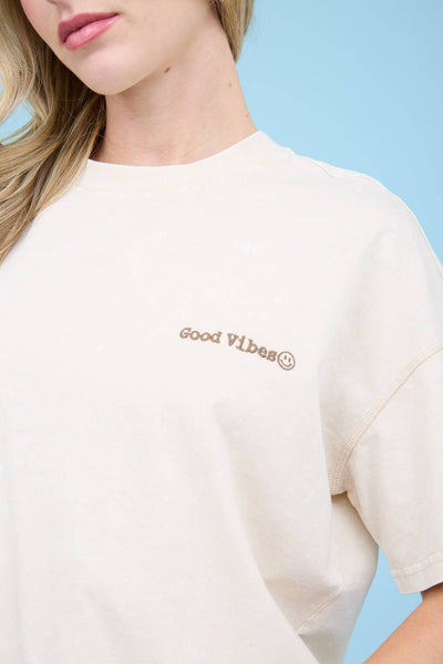 Good Vibes Washed Top
