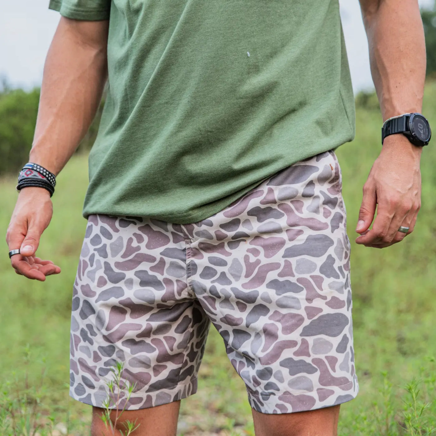 Burlebo Everyday Shorts - Classic Deer Camo 7"