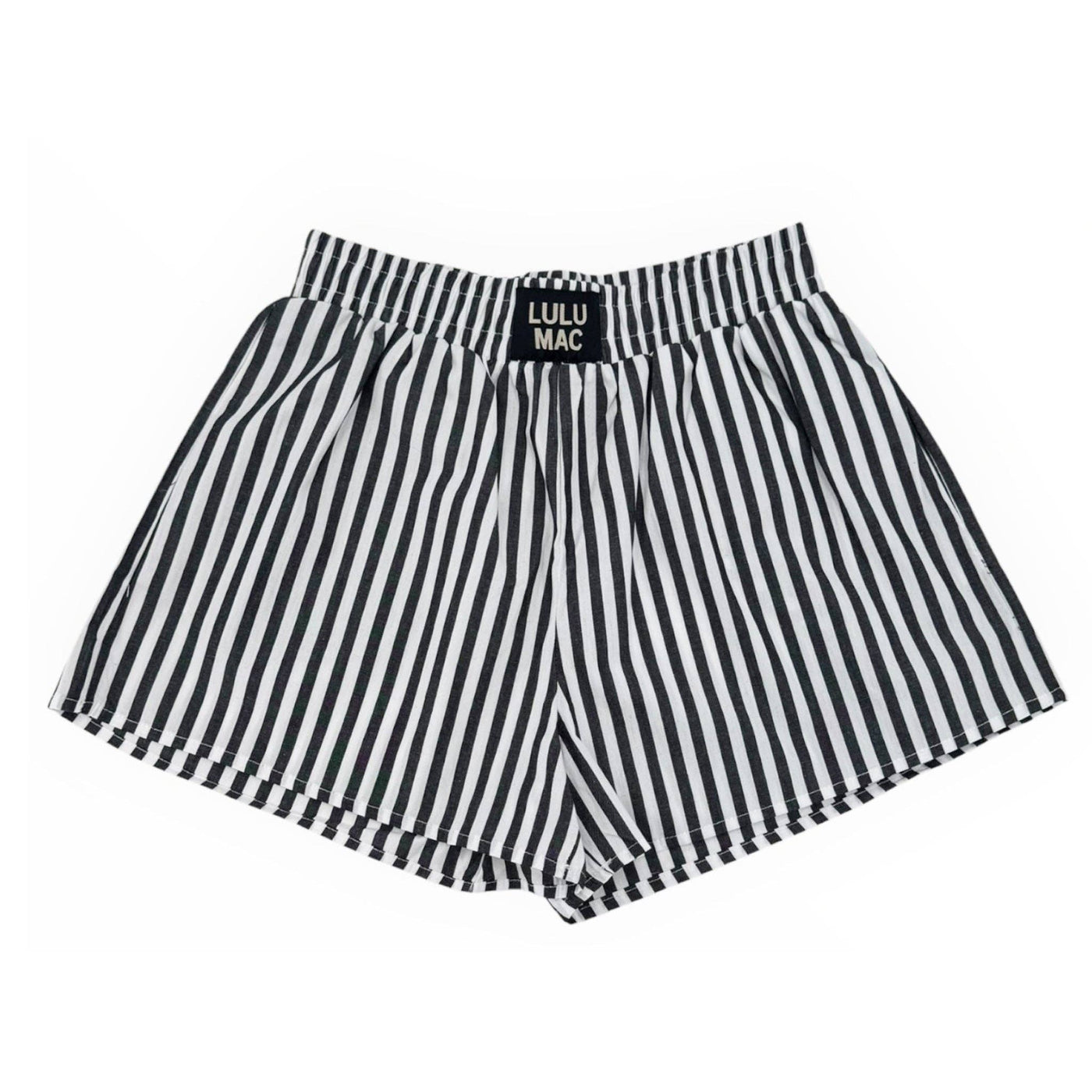 LULU MAC Black Striped Boxer Shorts