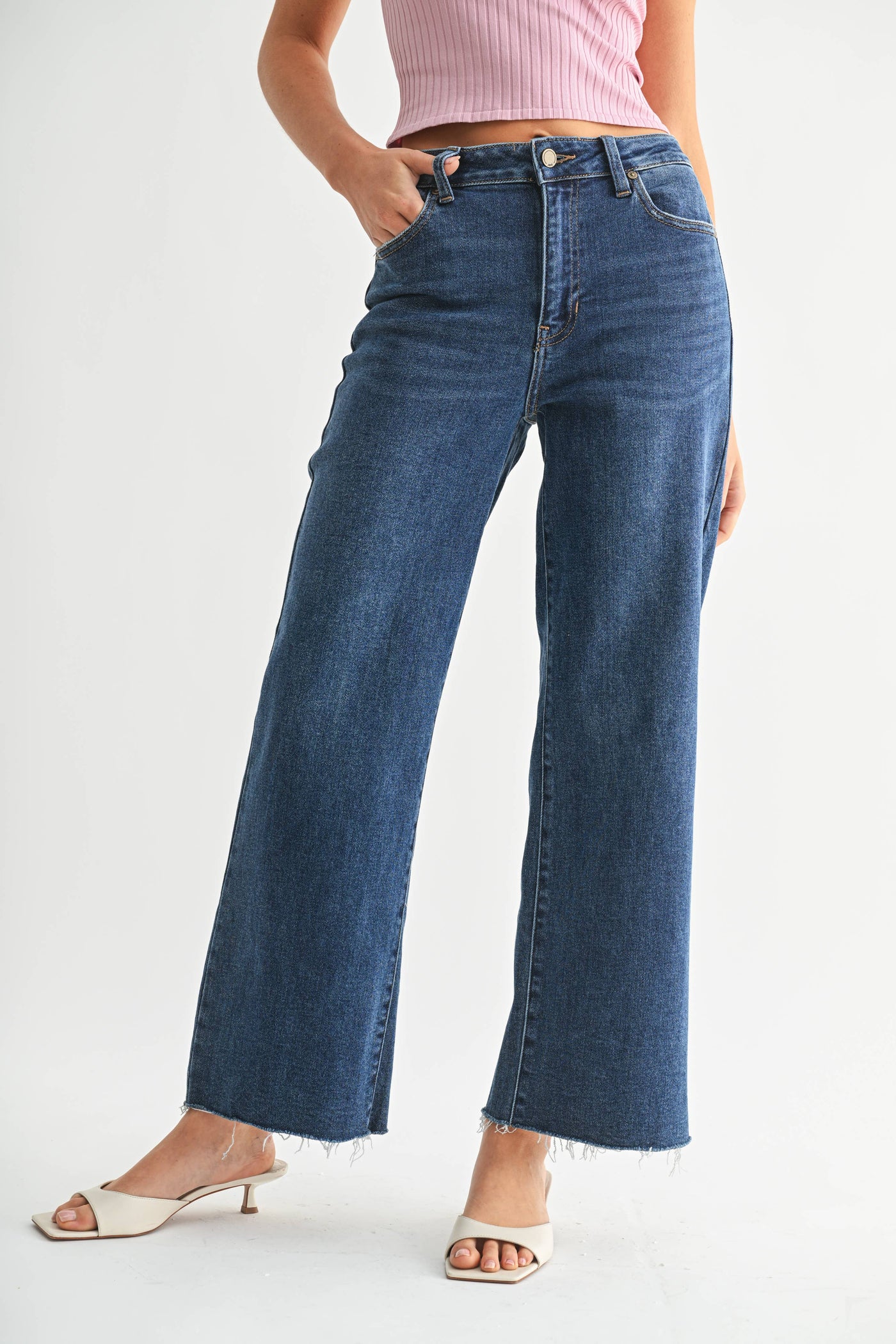 JBD Dark Wash Wide Leg Jeans