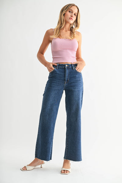 JBD Dark Wash Wide Leg Jeans
