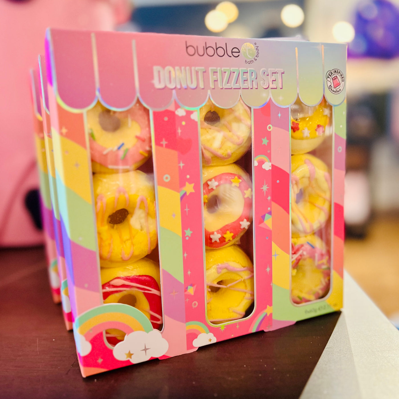 Rainbow Donut Bath Bomb Fizzer Gift Set