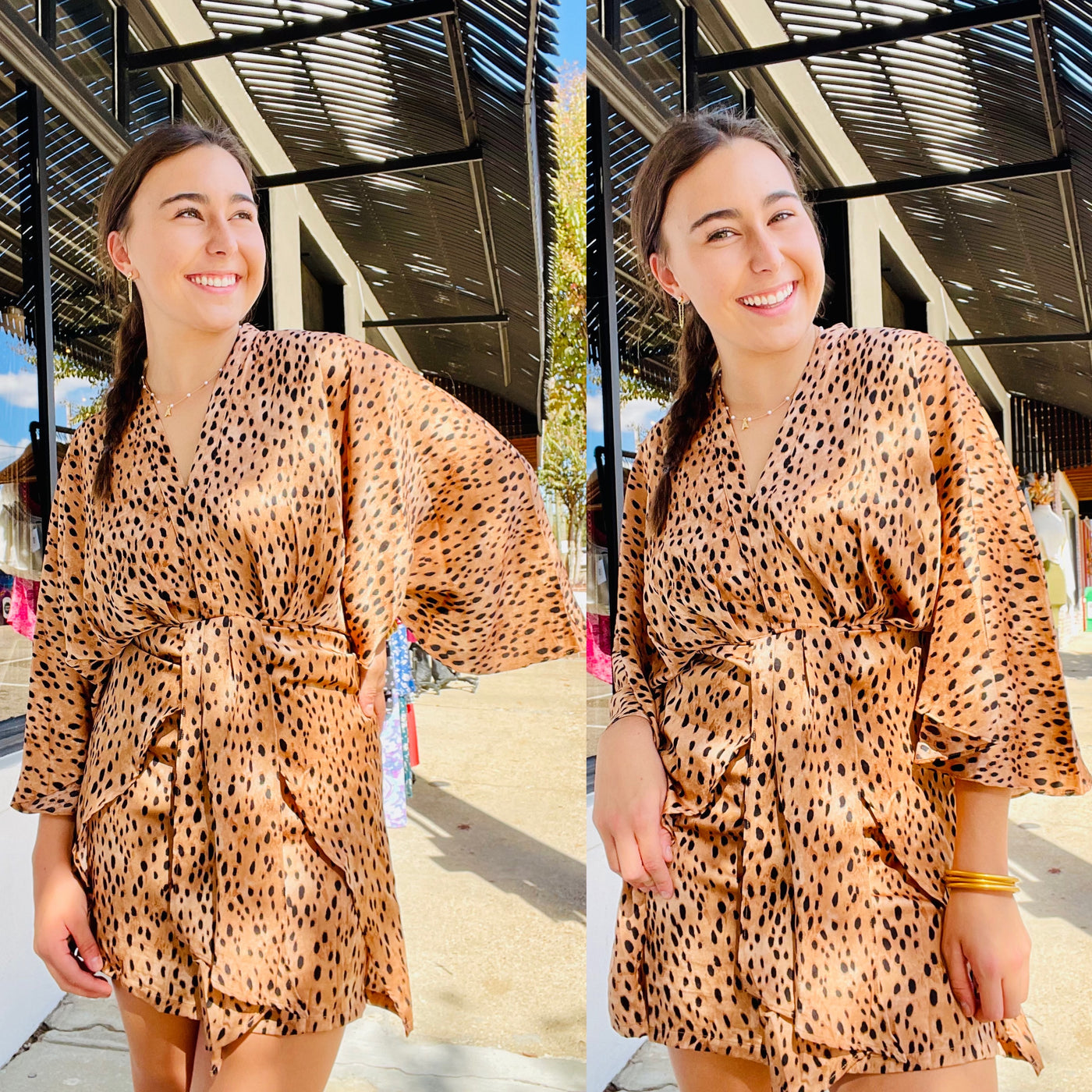 Camel Print Mini Dress