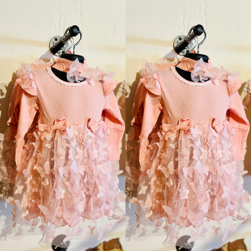 Baby Girl 3D Butterfly Mesh Dress