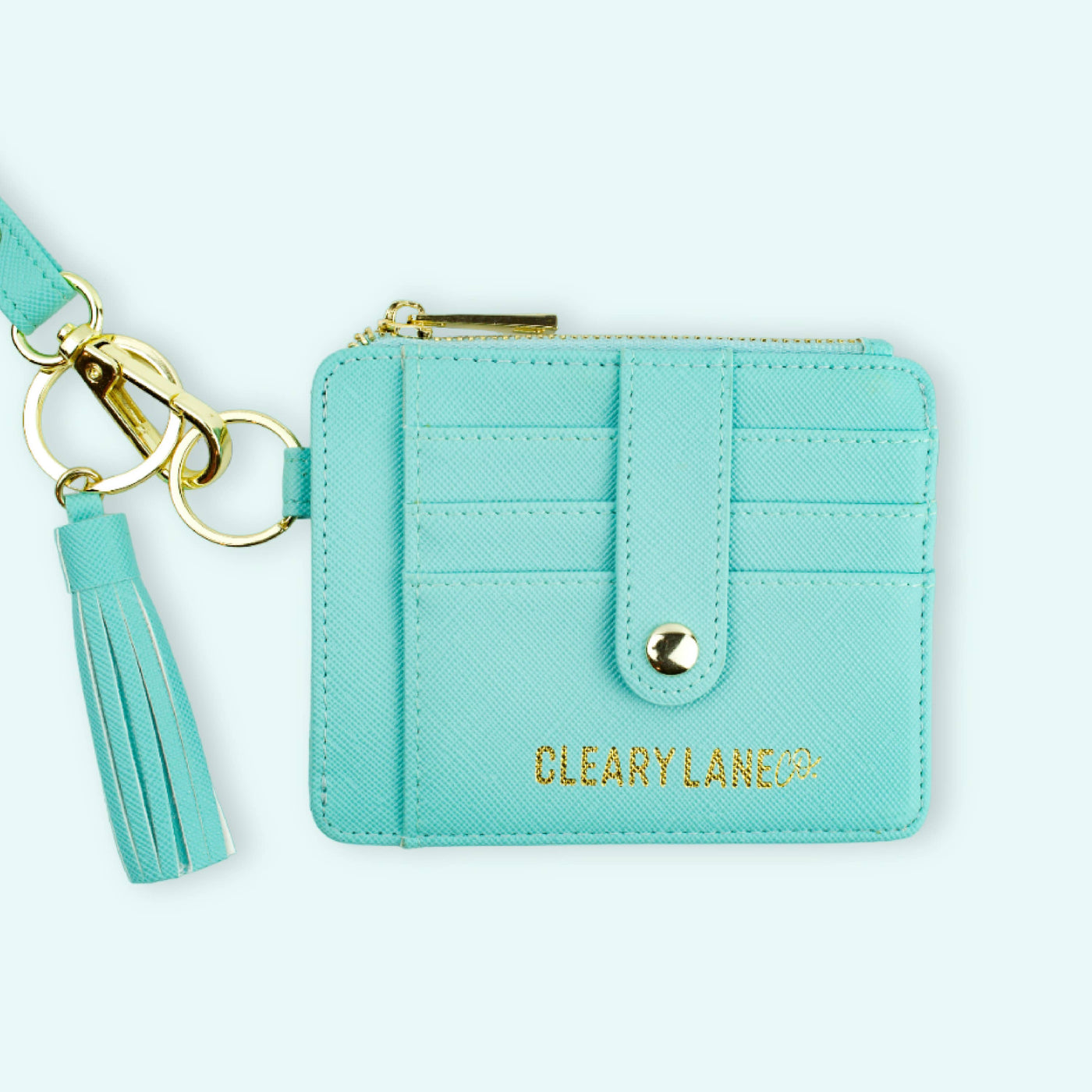 Cleary Lane Colorful Wallet Keychains: Blush Floral Jungle