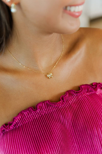 Taylor Shaye Diana Bow Necklace