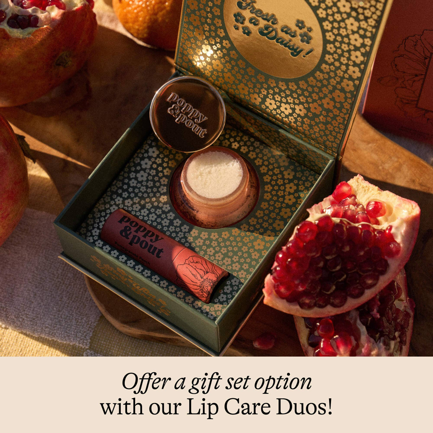 Poppy & Pout Lip Scrub: Pomegranate Peach