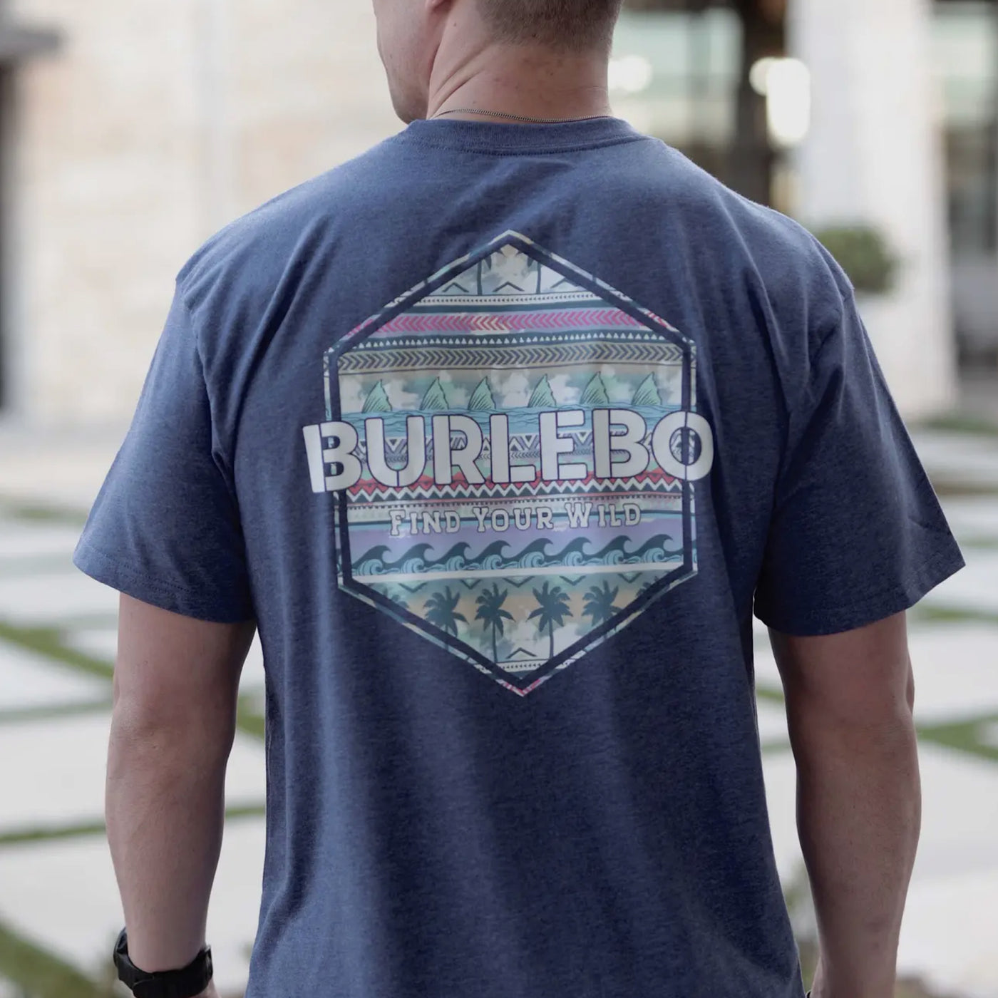 Burlebo Palms and Fins Logo Tee