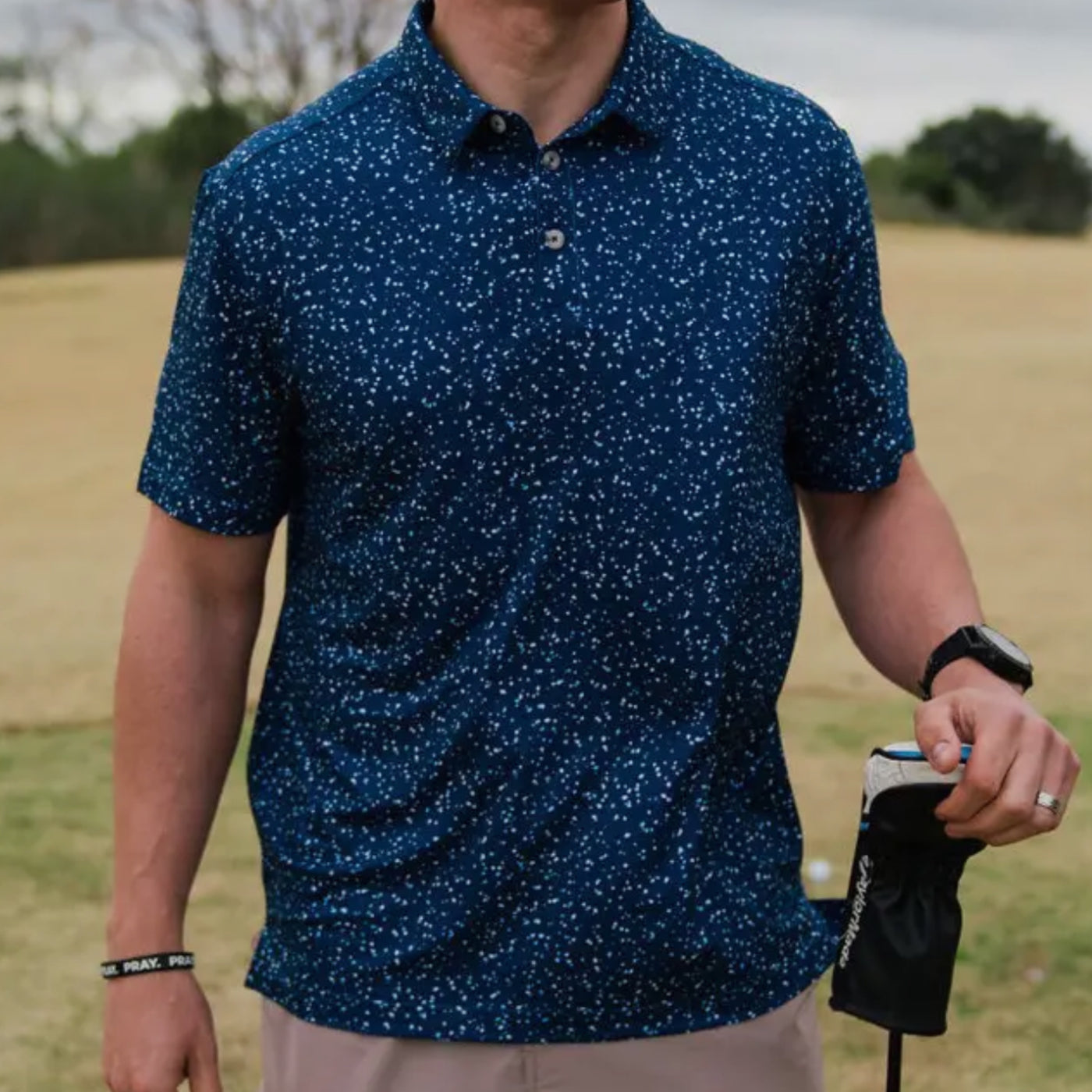 Burlebo Performance Polo - Navy Speckled