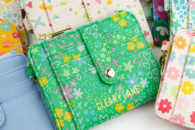 Cleary Lane Colorful Wallet Keychains: Blush Floral Jungle