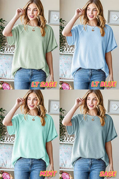 Sage Ribbed Top