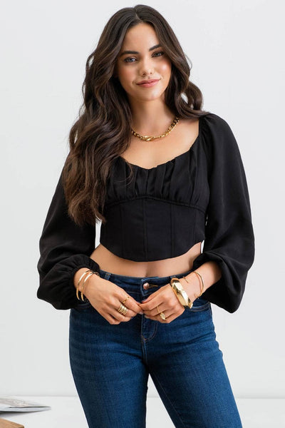 Black Corset Blouse