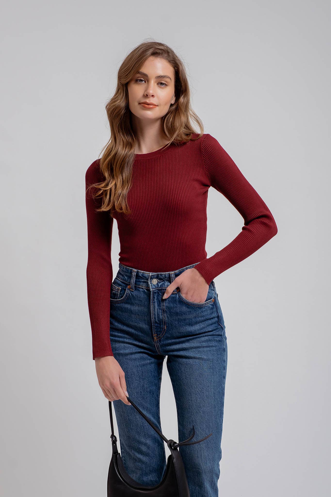 Natural Crewneck Knit Sweater