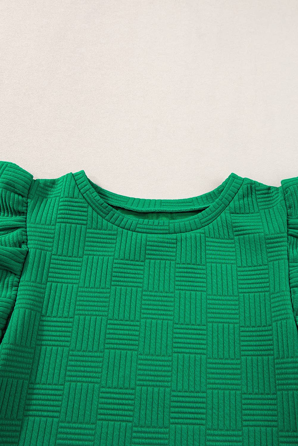 Green Textured Ruffle Set