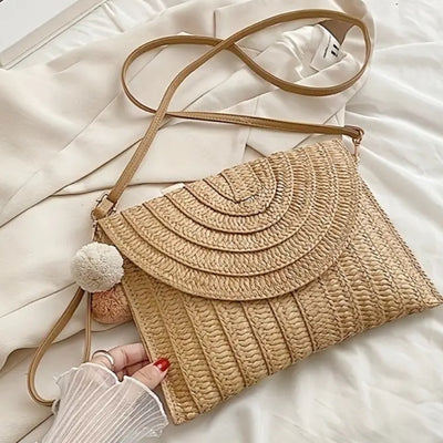 Straw Beach Crossbody Bag